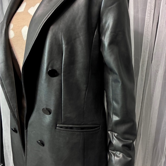 Bar III Black Leather Jacket - Picture 2 of 7